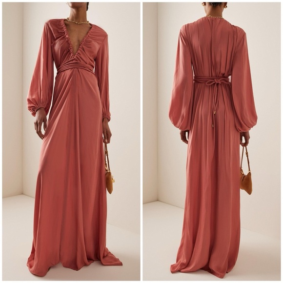 Andrea Iyamah Dresses & Skirts - Andrea Iyamah Neema Robe Maxi Dress Dusty Apricot NWT